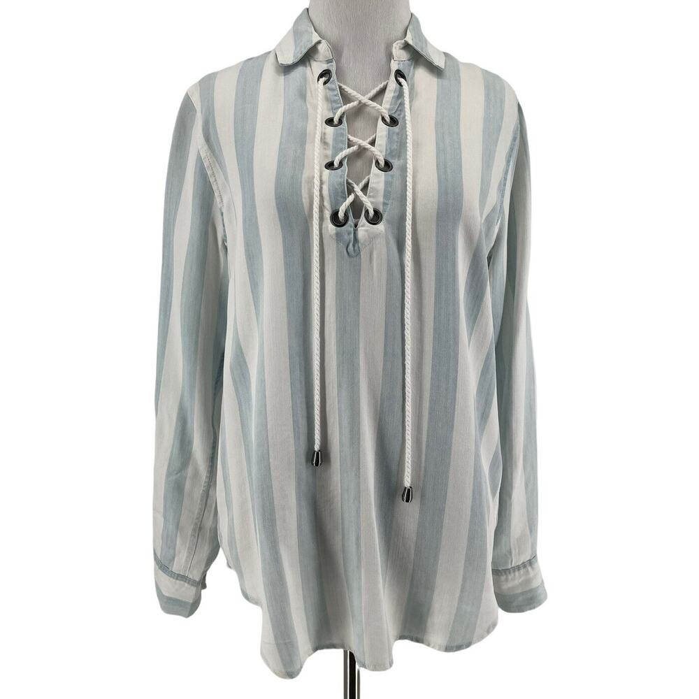 Rails Women's Uli Block Stripe Lace-Up Long Sleev… - image 2